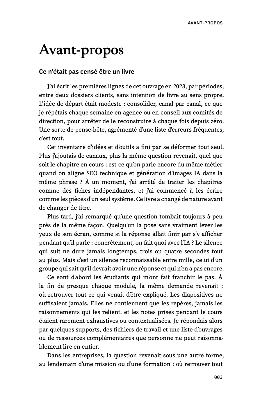 Avant-propos · p. 3, page droite